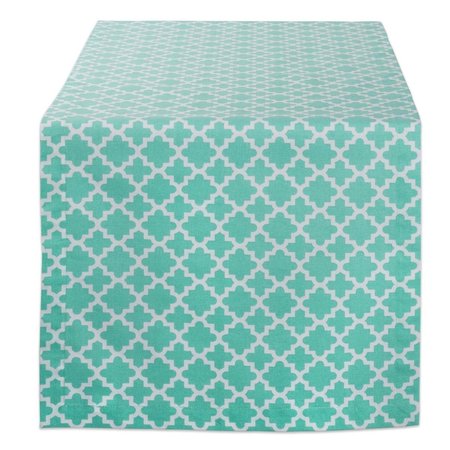 DESIGN IMPORTS 14 x 72 in. Aqua Lattice Table Runner CAMZ10497